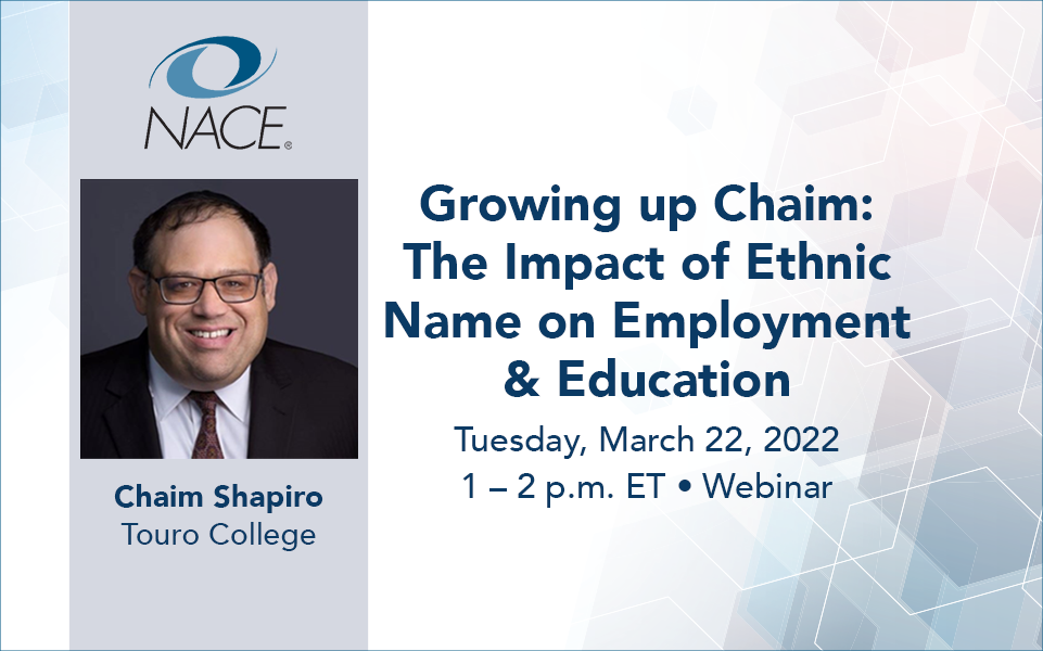Growing up Chaim: The Impact of Ethnic Name on Employment & Education